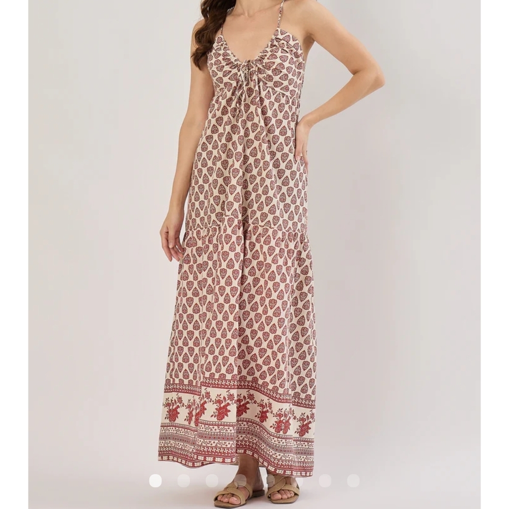 Sim & Sam Linen Blend Maxi Dress